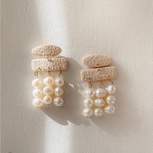Clay Pearl Earrings